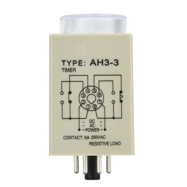Tidsrelé 30S 8 Pins Timer 35mm Din Skinne for Industriell Automasjonssystem AC110V