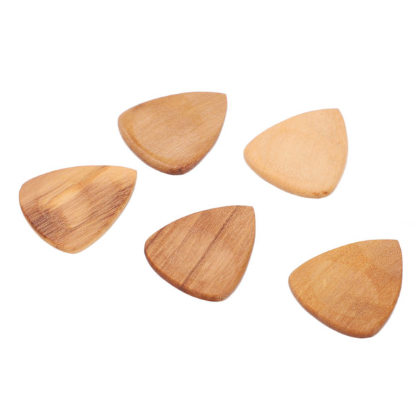 6 st trägitarrplockar tumslitsad ukulele bas splitter MusikinstrumenttillbehörOlivträ