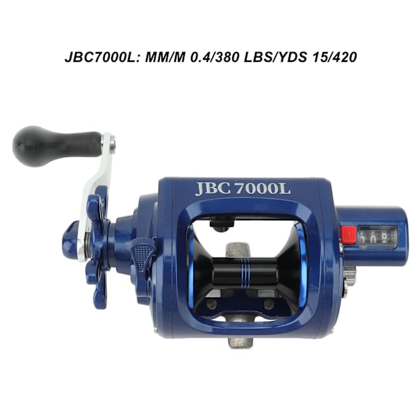 Baitcasting Fiske Rulle Rund Baitcaster Rulle Smidig Kraftfull Saltvatten Kust Surf Trolling Rulle JBC7000L