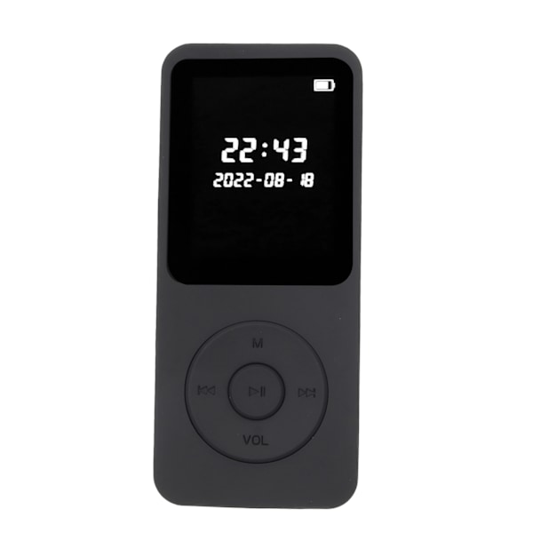 MP3 MP4-spiller Bluetooth 5.0 Ultra tynn Digital LCD 1,77 tommers skjerm Innebygd HD-høyttalere Bærbar HiFi-musikkspiller med 16 GB minnekort