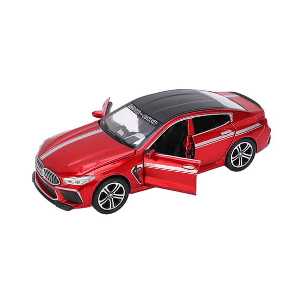 【NX】1/32 Legering Trykstøbt Modelbiler Træk Tilbage Legetøjsbiler Bilmodel med Lyd og Lys til Børn Rød
