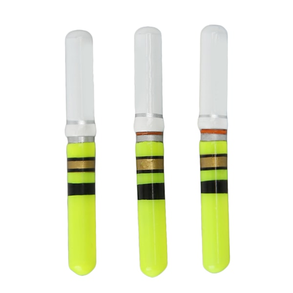 3st Cylindriskt Nattfiske LED Float Lysande Glödande Float Svans LED Light Stick Verktyg Grön