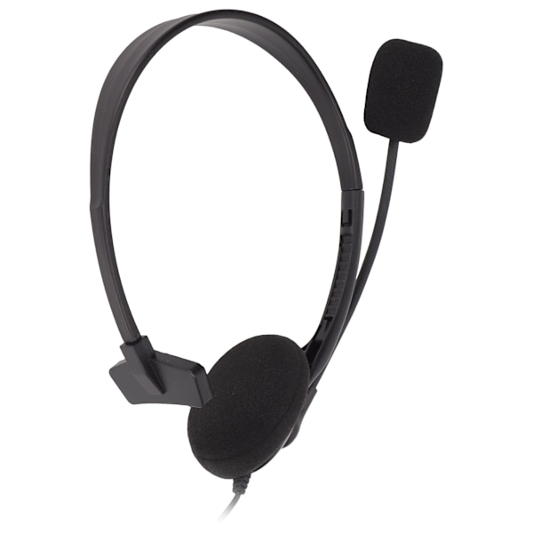 S480 Telefon Headset 3,5 mm Plugg Brusreducering Justerbart Single Ear Kundtjänst Headset för datorer Svart