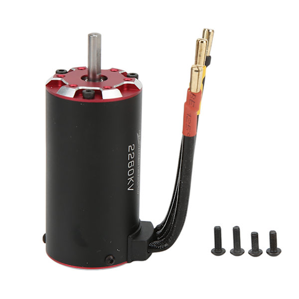 V2 Supersonic 3670 2260KV RC Harjaton Moottori 4-napainen Lämpötila-anturiliitännällä 1/8 1/10 RC-autoille