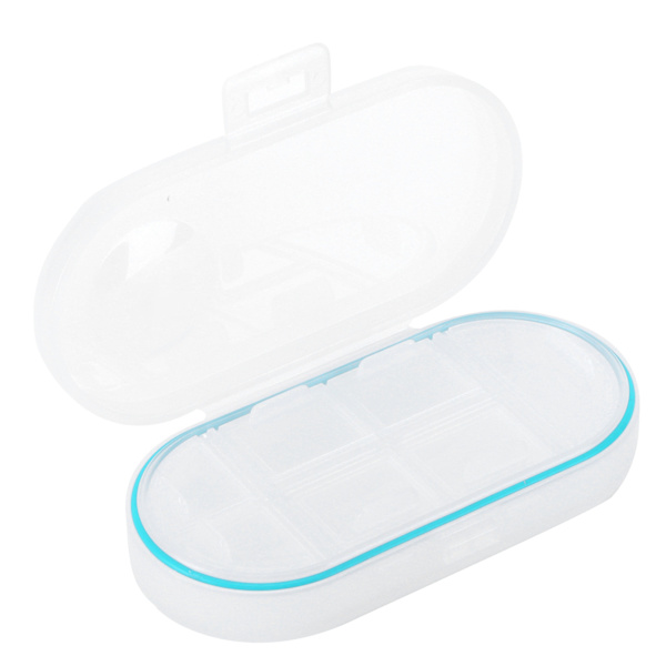 7 Grid Pills Case Bärbar Medicin Box Holder Organizer för hemresor
