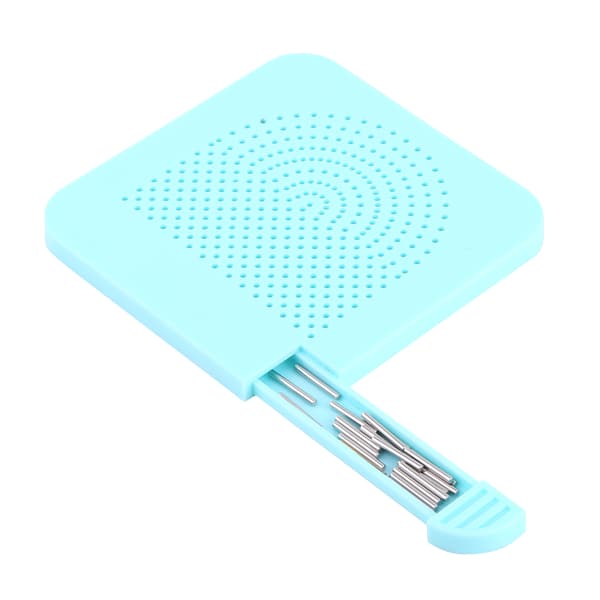 Gør-det-selv papirhåndværk Quilling Tool Roll Grid Quiller Guide med opbevaring af stifter (blå)