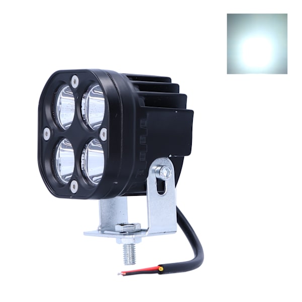 40W 4LED 3in Arbejdslys 4000LM Spot Lampe IP67 Vandtæt Universal til Bil Lastbiler Motorcykel Hvidt Lys 6000K