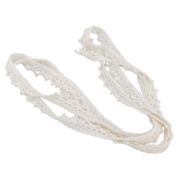 Spets Beige Pure Cotton Edge DIY Barnkläder Hattväska Tillbehör Wave Lace