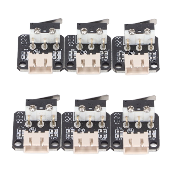6 stk skrivergrensebrytere 3-pins N / ON / C Kontroll Holdbar Bedre seighet 3D-skriverdeler