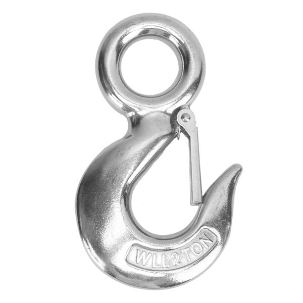 Ögonhalskrok med säkerhetsspärr Rostfritt stål Marinlyftöglelyftsling Hook2T