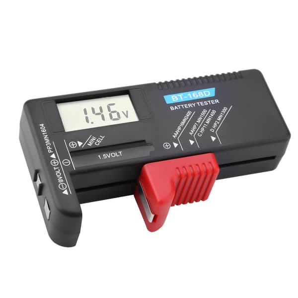 【NX】Universal Digital LCD AA/AAA/C/D/9V/1,5V Knappcellebatteri Volt Tester BT-168D