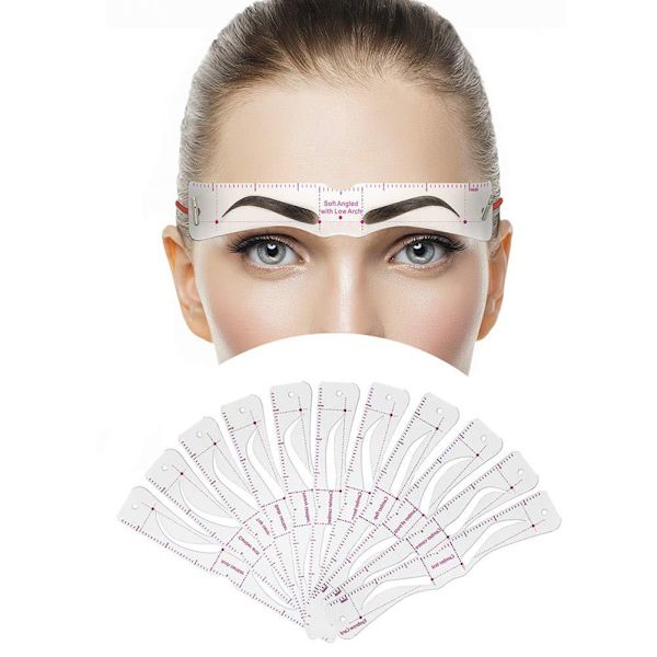Ögonbrynsstencil Eyebrow Shaper Kit Återanvändbar ögonbrynsmall med rem