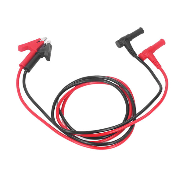 2 stk Bananstik til Krokodilleklemme Kabel Robust PVC Messing Multimeter Testsnor Kit 1000V 15A