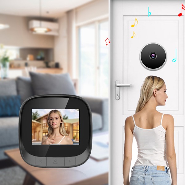2,4-tums Smart Visual Door Viewer Digital Video Peephole Security Eye Monitoring Camera