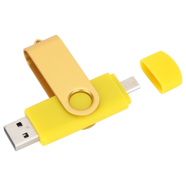 USB Flash Drive OTG U Disk Minnebrikke Penn Micro USB Datalagring Gul CW100408GB