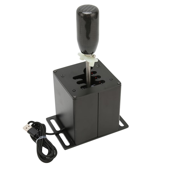 USB Simulator Shifter 6 Plus R Racing H Shifter med kolfibergrepp för Logitech G29 G27 G25 G920 för T300RS GT Svart