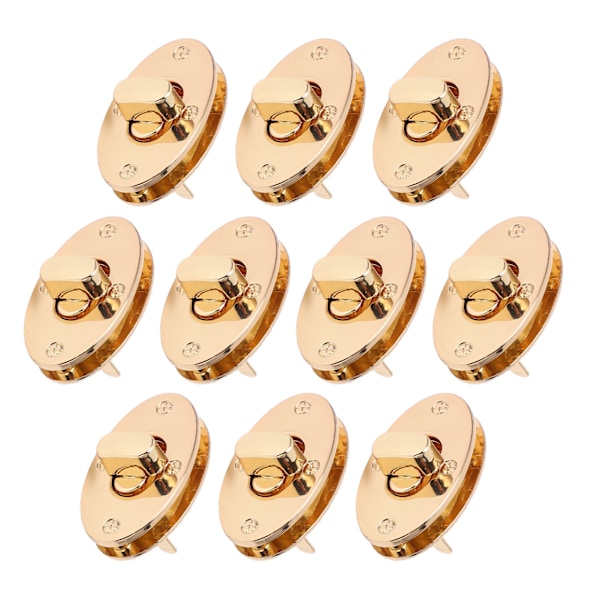 10 stk Hårdvarulås Spænde Klassisk Design 4cm Drejelås Låsepose til DIY Læderhåndværk Punge