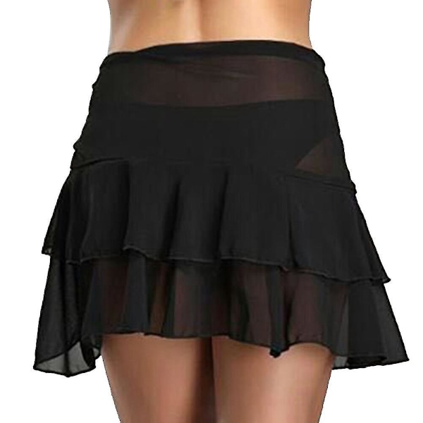 Elegant Sort Chiffon Ruffle Sarong Strandtøj - One Size