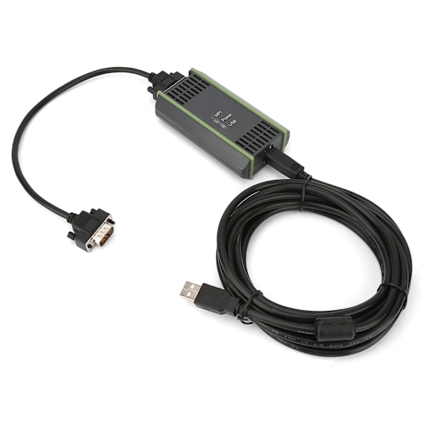 Svart isolert programmeringskabel for Siemens S7‑200 300 400 Series PLC S7972-0CB20-0XA0