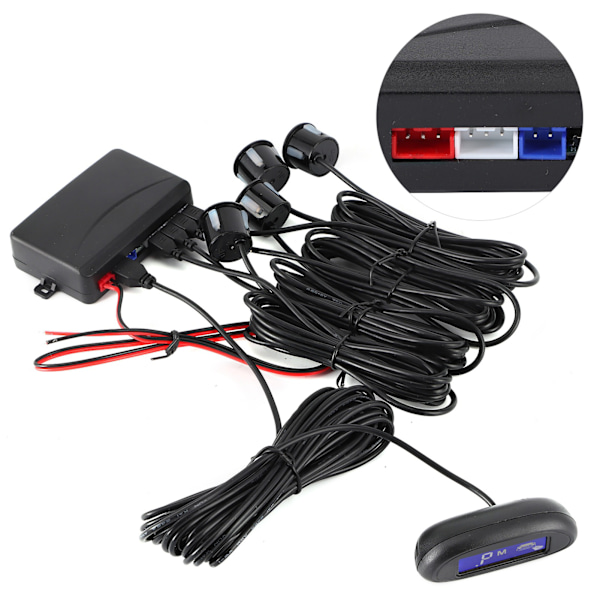 Auto LED Parkeringssensor Backup Radar System Summerende alarm Vejrbestandig Universal til 12V biler