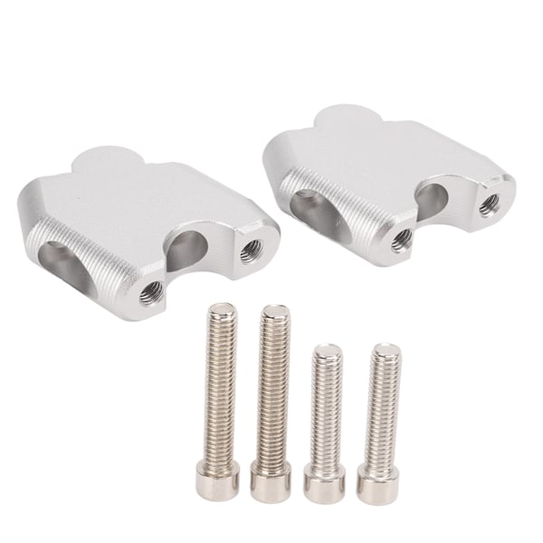 2 st Styrhöjare Klämma Aluminiumlegering Ersättning för CB500F CB500X 2013‑2017 Silver