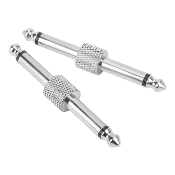 2ST 6,35 mm effektadapterkontakt Brusreducering Gitarrpedal Coulper KonverteringspluggSilver