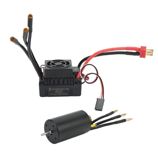 RC Harjaton Moottori 3660 3300KV Korkea Vääntömomentti Vedenkestävä Hyvä Lämpöhajonta Harjaton Moottori 1/10 RC-Autolle