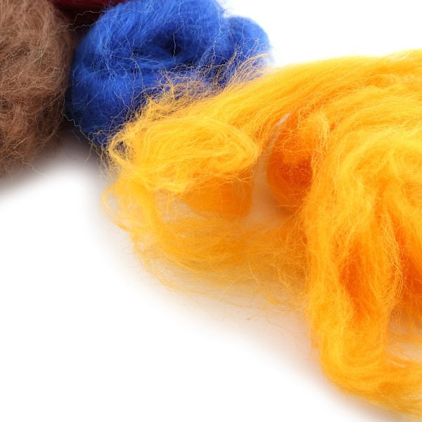 36 färger ullfiberfärgad roving för nålfiltning Hand spinning set