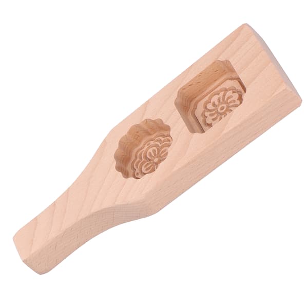 Mooncake form 2 hål kinesisk stil handgjord konditorivarningsform Kompatibel med hemmabruk (2 hål)