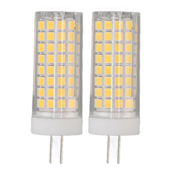 2 stk LED majslampe keramik 102 lysdioder G4 fatning 10W dæmpbar halogenækvivalent 100W AC100-120V naturligt lys
