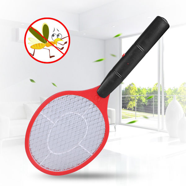 Sladdlös batteriström Elektrisk flugmyggsmällare Bug Zapper Racket Insekter Killer Röd