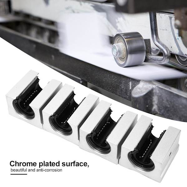 4 stk SBR16UU 16mm lineær bevægelses kuglelejer glideblokke CNC router dele