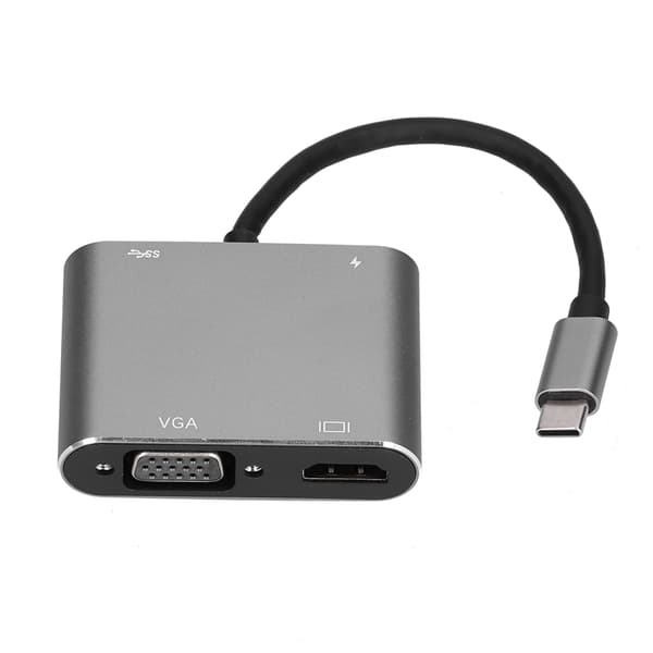 【NX】Dockingstation 4 i 1 Multi Port High-Definition Multimedia Interface Adapter Converter Kompatibel med dataoverførsel