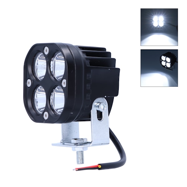 40W 4LED 3in Arbejdslys 4000LM Spot Lampe IP67 Vandtæt Universal til Bil Lastbiler Motorcykel Hvidt Lys 6000K