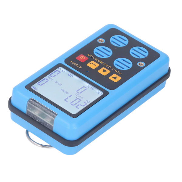 Gasmonitor 4 i 1 CO H2S O2 LEL Exakt mätning Ljud Ljus Vibrationslarm Bakgrundsbelyst display Gasdetektor