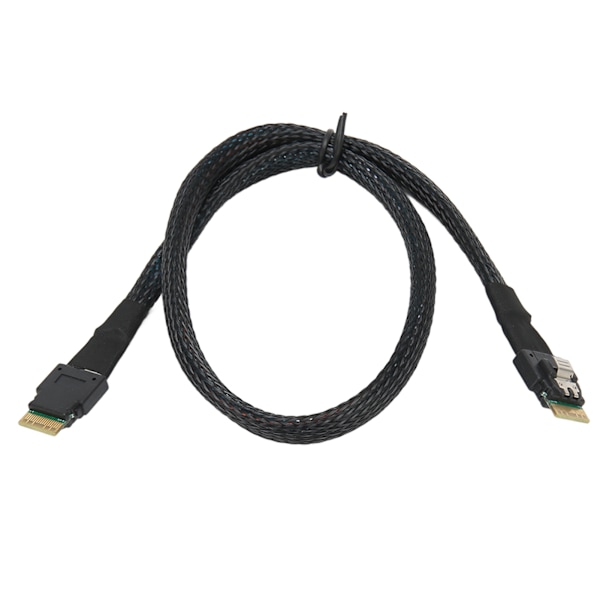 Smal SAS-kabel Op til 12GBPS Fortinnet Kobber Fleksibel Stabil Sikker Micro SATA-kabel til stationær chassis HDD 1 meter / 3,3 fod