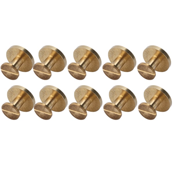 10 uppsättningar bokbindningsskruv Lätt att binda Demontera robusta DIY Ledger-nitar för läderhantverk Ledger13x18mm