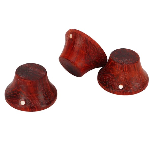 3 st Elgitarrknopp Eco Friendly Wood Gitarr Volymkontrollknopp Byte Redwood
