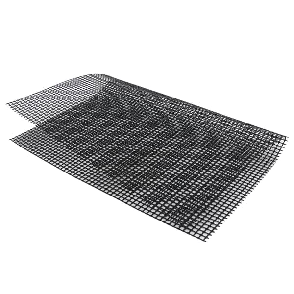 Fødevaregodkendt non-stick gitter Multifunktionel grillmåtte Kompatibel med udendørs grill (sort 30x40 cm)
