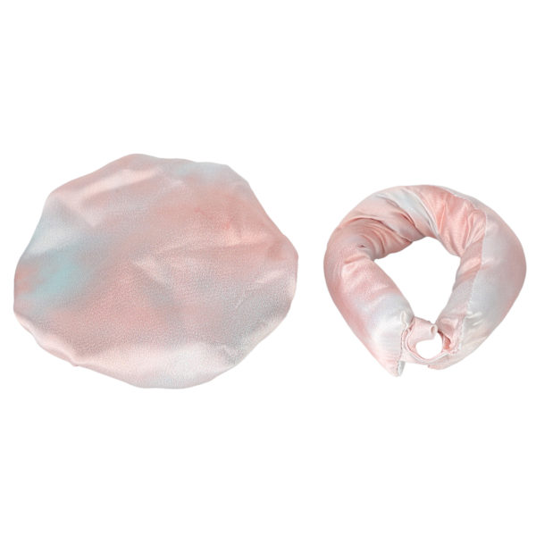 Varmefri Curling Tie Dye Bærbar Blød Satin Varmefri Curling Rod Pandebånd til Nat Hjem Lys Orange