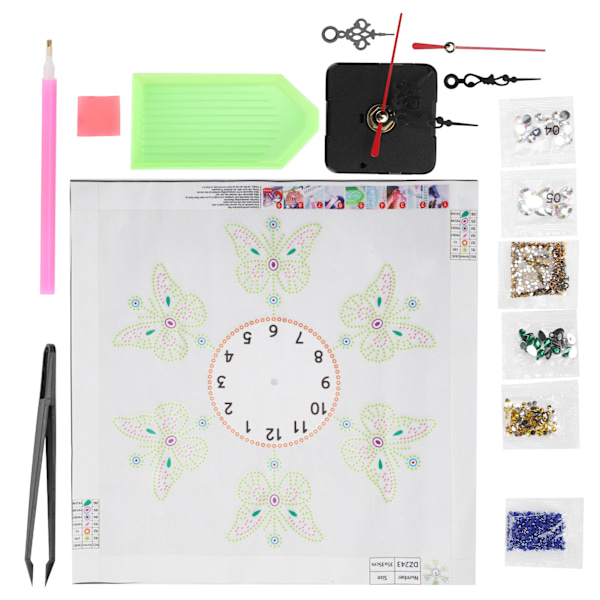 Diamond Painting Klokke Kit Stille DIY Hengende Håndverk Stue Veggdekorasjoner DZ243