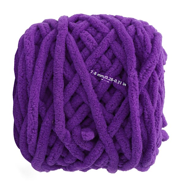 Enkel tjock isremsa Garn Nål Stickning vävd filt Slipper Line (lila)