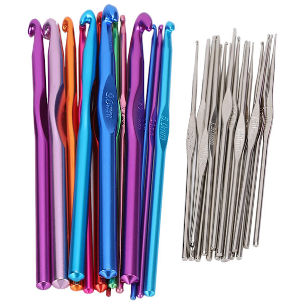 30 st aluminiumvirknålar Flerfärgad stickning DIY hantverksgarn synål för mammas present