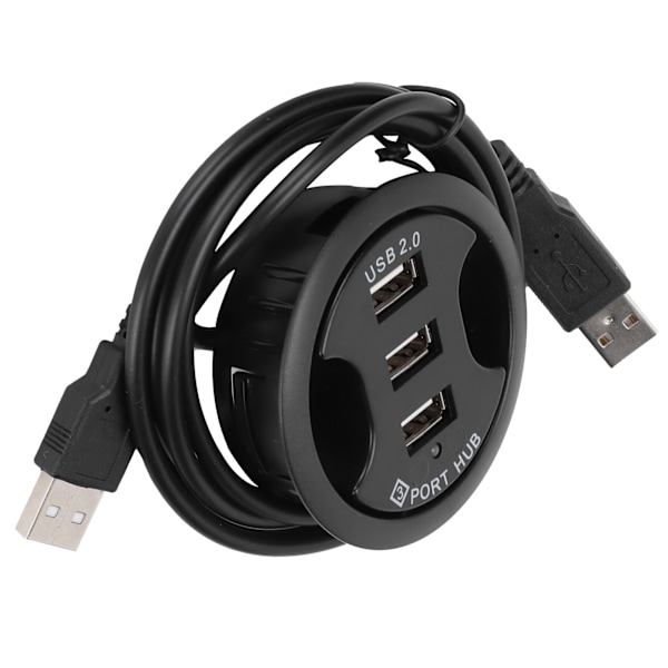 JK38h USB2.0 HUB AllInOne 3 portar Desktop rund form Ingen extern strömförsörjning dockningsstation