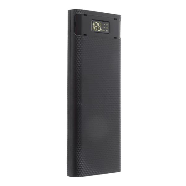 Hurtig Opladning Version 8x18650 Power Bank Case USB DIY Kit Shell Batteriholder Opladningsboks Sort