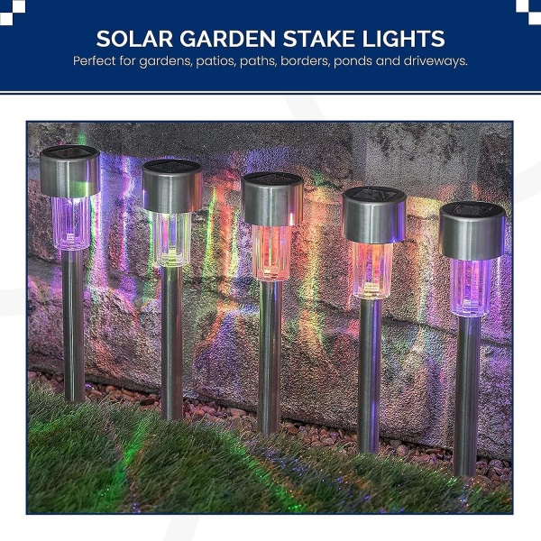 10 X väriä vaihtavat aurinkoenergian puutarhavalot, ladattavat aurinkoenergialla toimivat led-valot, vedenpitävät ulkovalaisimet