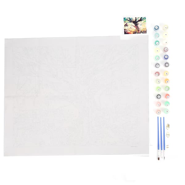 DIY Måla Efter Nummer Kit 40x50cm Ramlös Dekoration för Vardagsrum Kök Kontor Hotell Restaurang