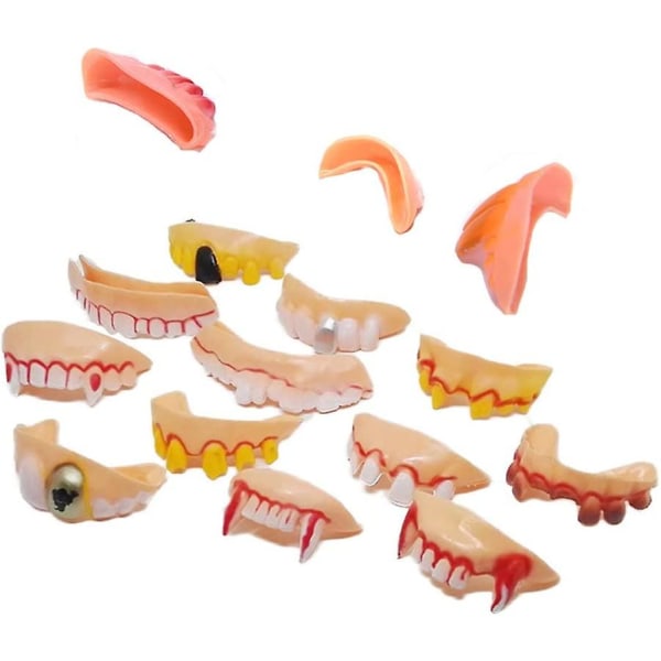 50 kpl Hauskoja hampaita Rumat väärennetyt hampaat kepponen lelu muoviset ongelmalliset hampaat, joulun koristeeksi