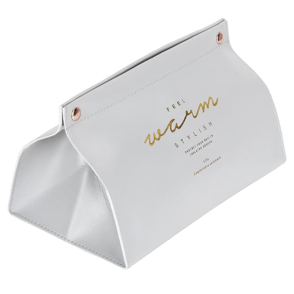 Tissue Box Holder Tissue Case PU Læder Serviet Papirpose Dispenser Hjem Bilindretning
