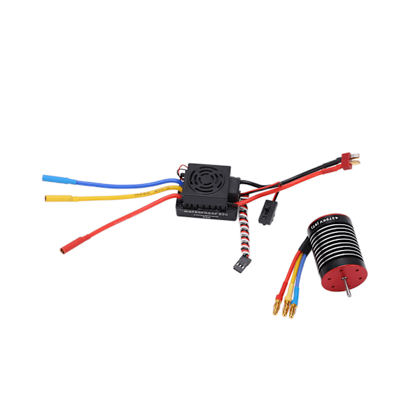 F540 4370KV Børsteløs Motor 60A Børsteløs Vanntett ESC Sett for 1/10 RC Bil Oppgraderingsdeler